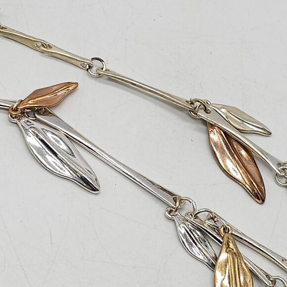 RLM Soho Striking Multi Colored Leaves 24.5" Long Lavalier Necklace - Picture 7 of 8